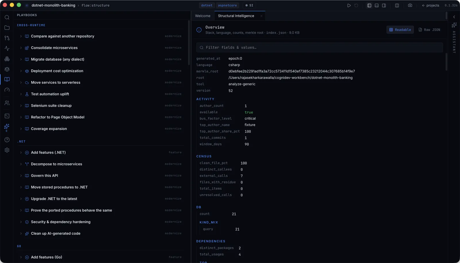 The playbook library. The cross-runtime ones apply to any stack. The runtime sections below are there because of what this repository is written in.